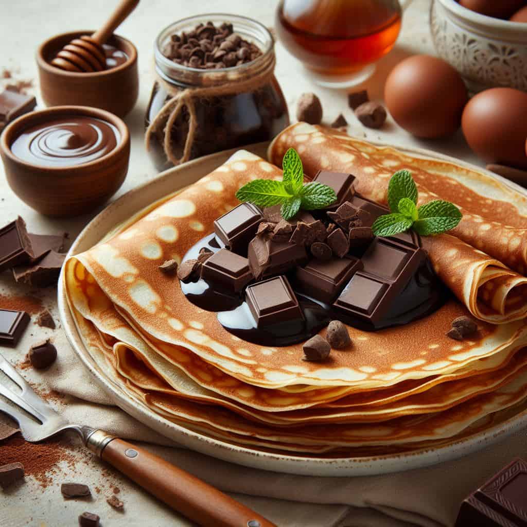 Crepes caseras de chocolate