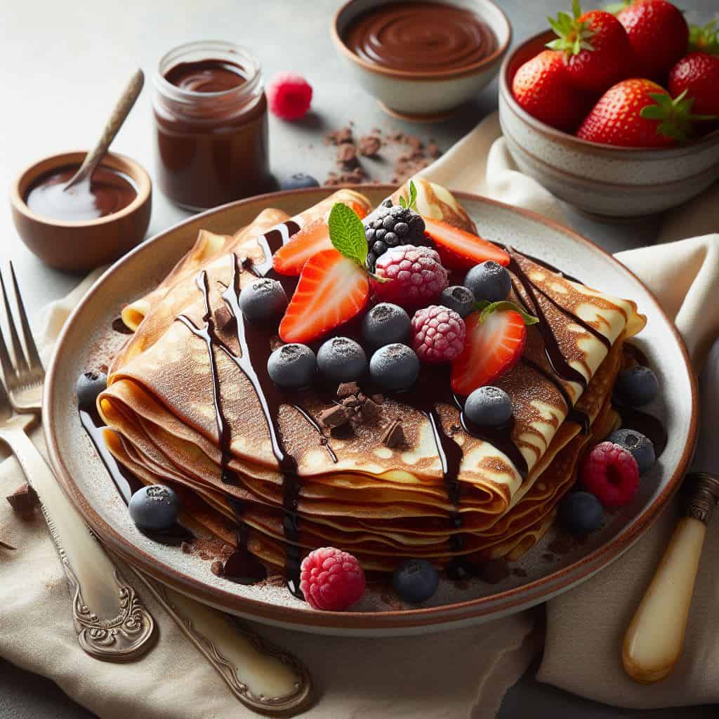 Crepes caseras de chocolate