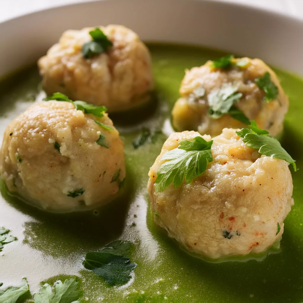 Albóndigas de bacalao en salsa verde