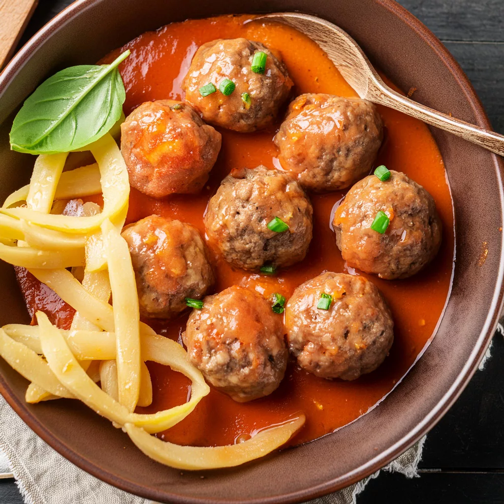 Albóndigas en salsa española