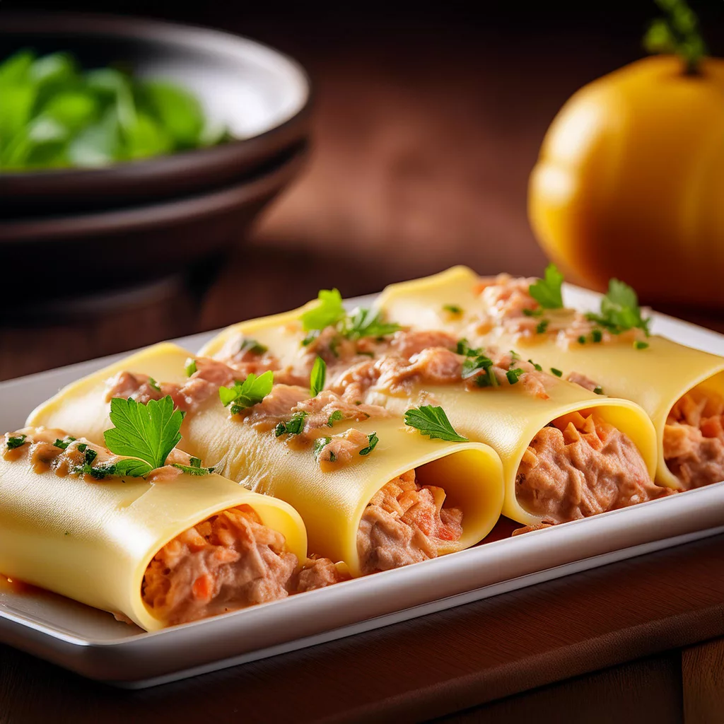 Canelones rellenos de atún