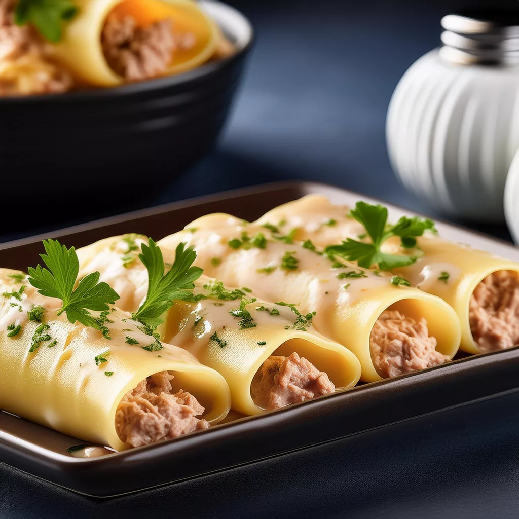 Canelones rellenos de atún
