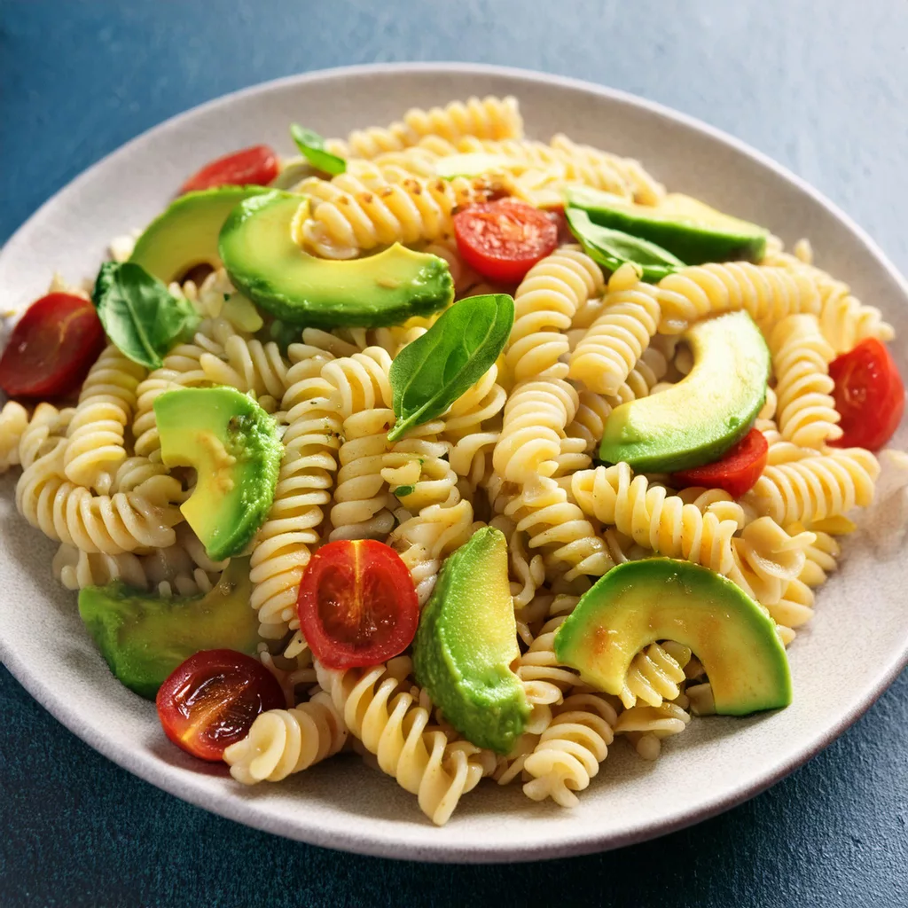 Ensalada de pasta con aguacate
