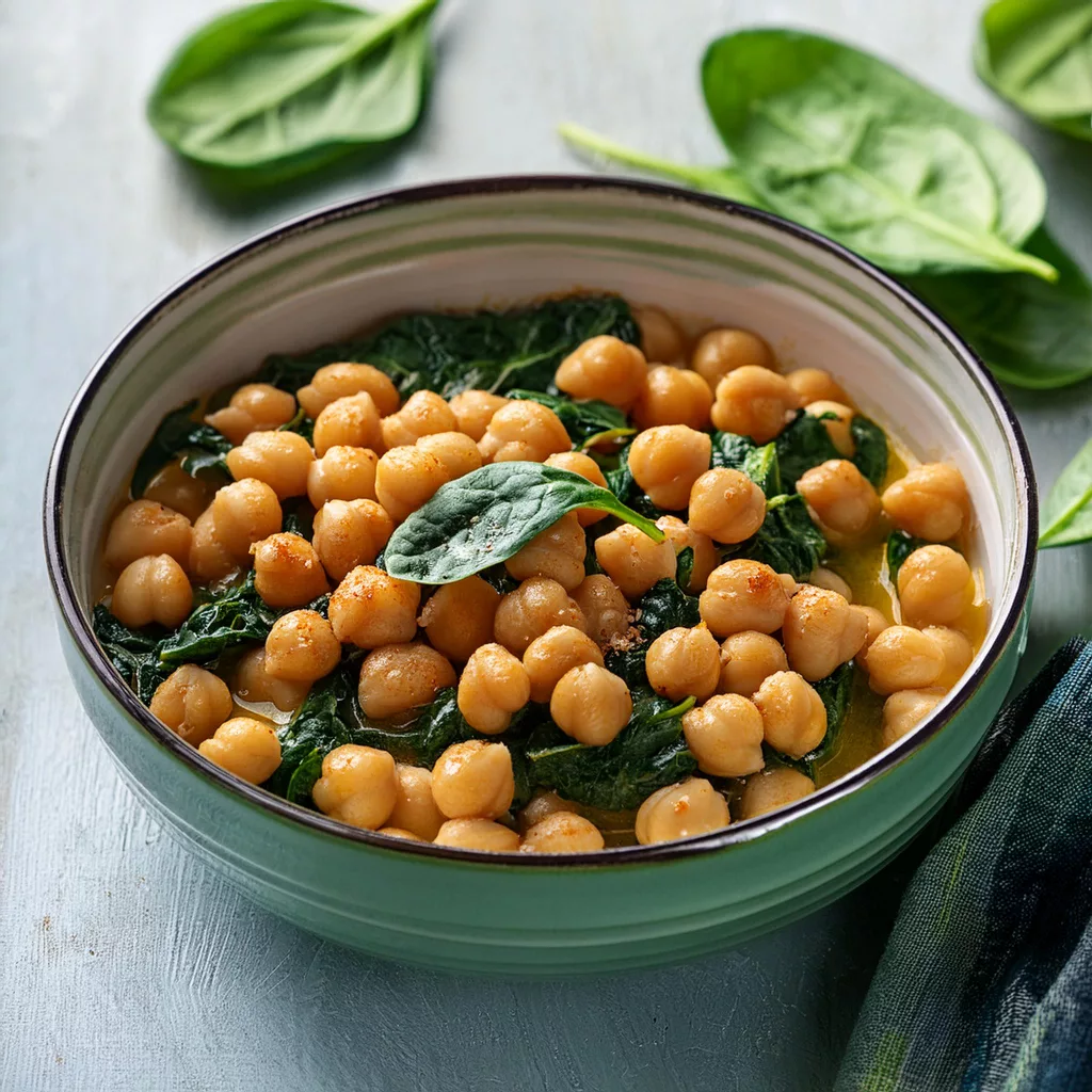 Garbanzos con espinacas