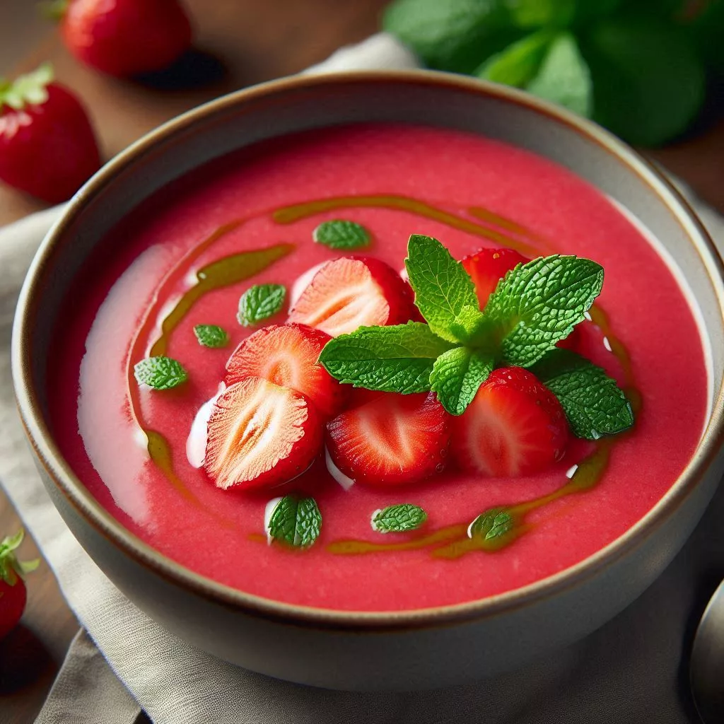 Gazpacho de fresa