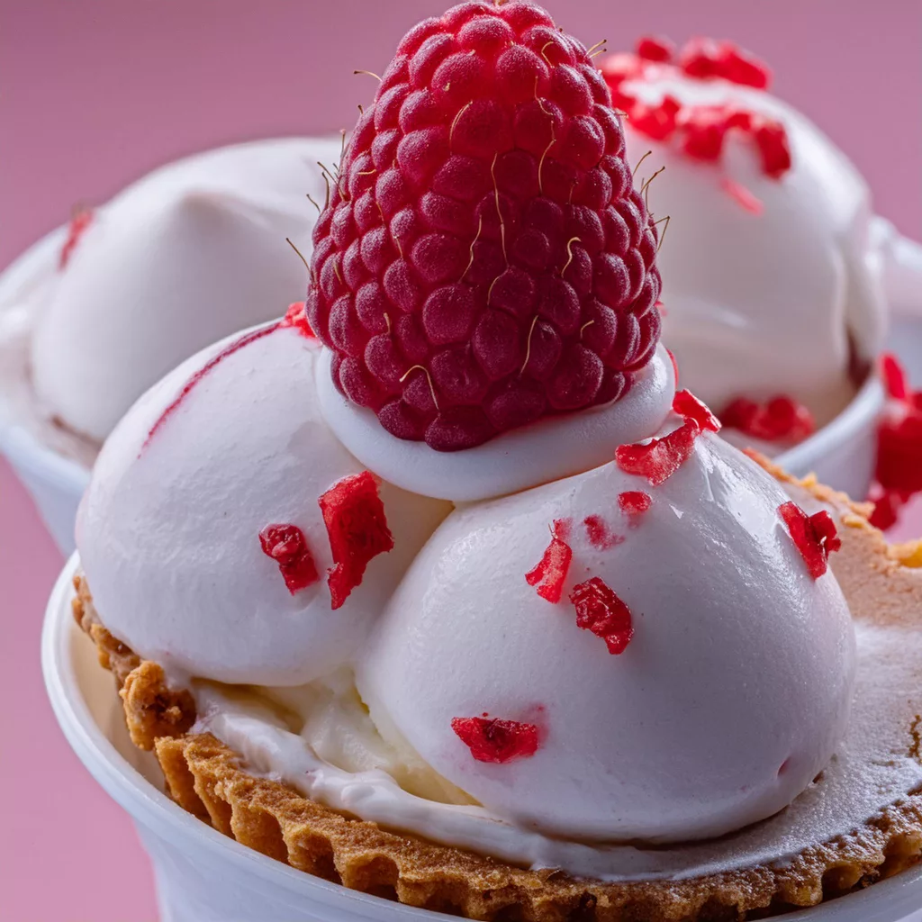 HELADO DE CHEESECAKE DE FRAMBUESAS CASERO