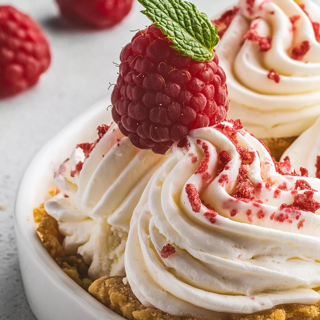 HELADO DE CHEESECAKE DE FRAMBUESAS CASERO