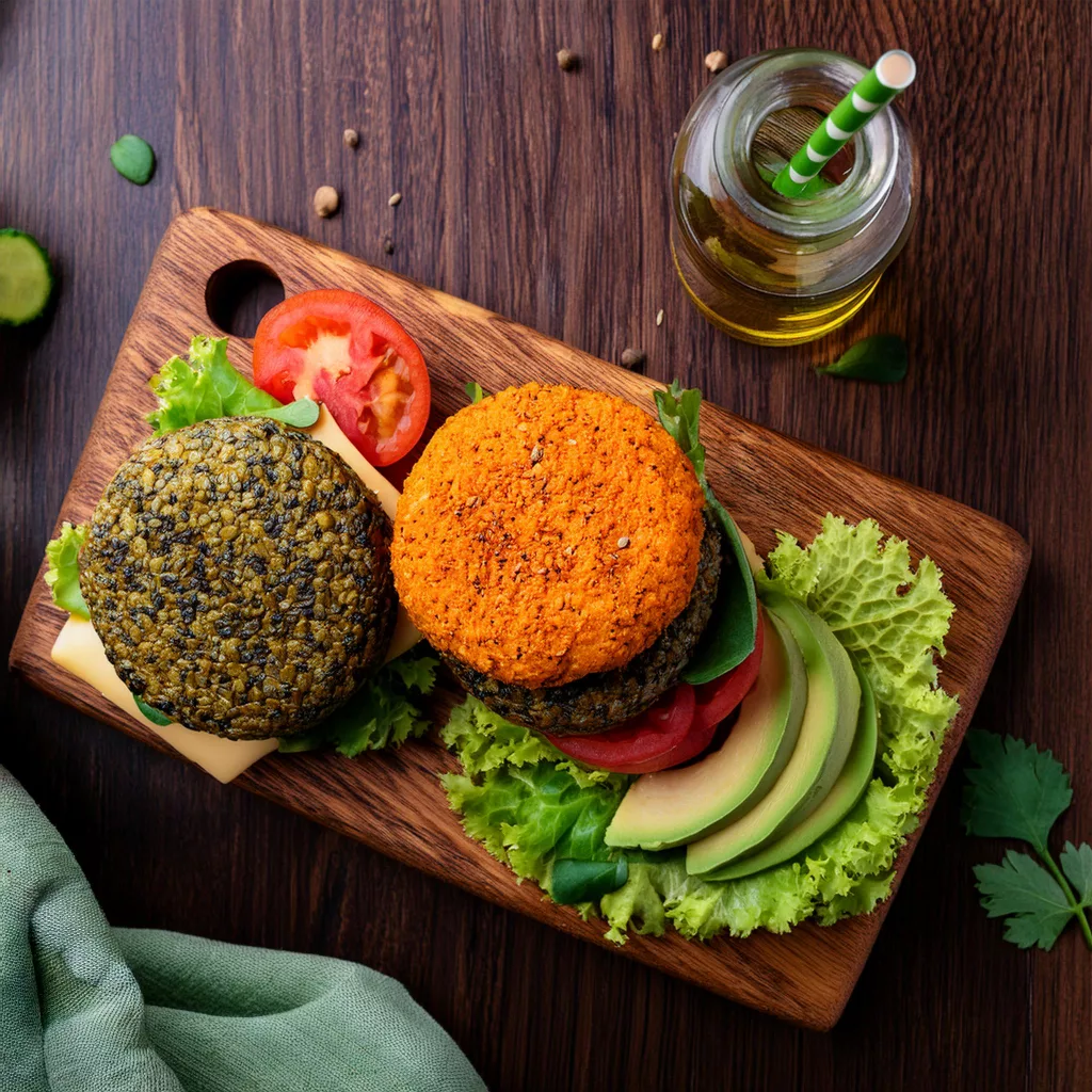 hamburguesas veganas de lentejas y verduras