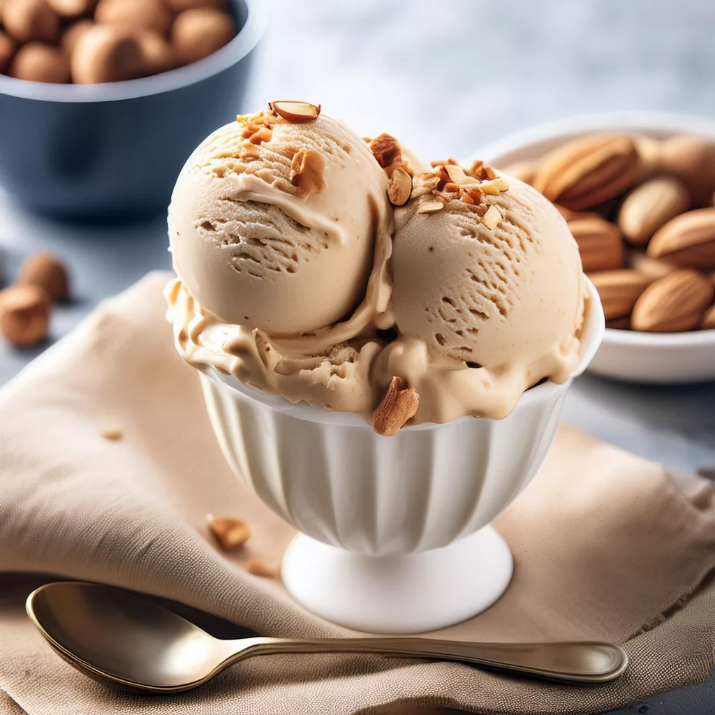 Helado casero de turrón