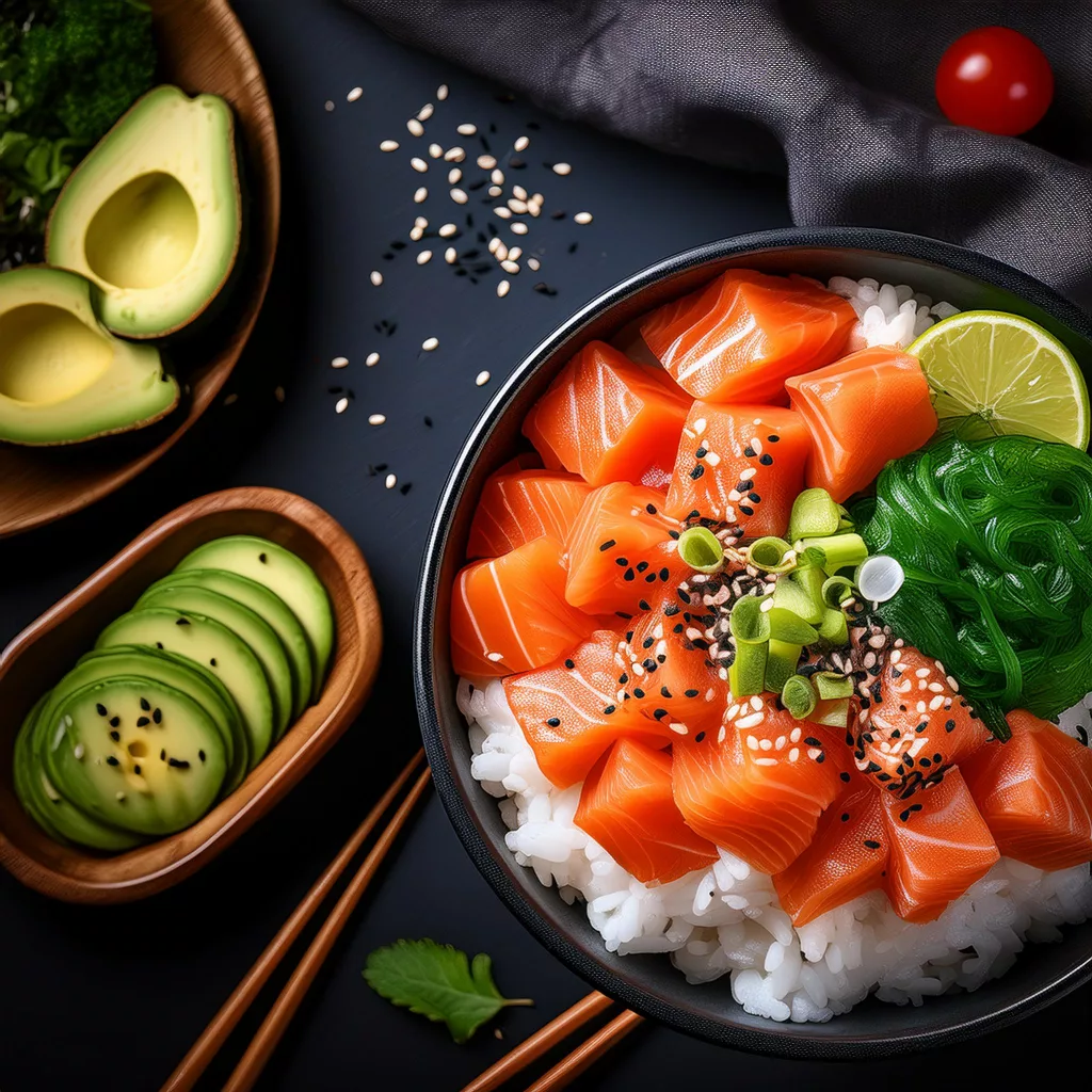 Poke bowl de salmón