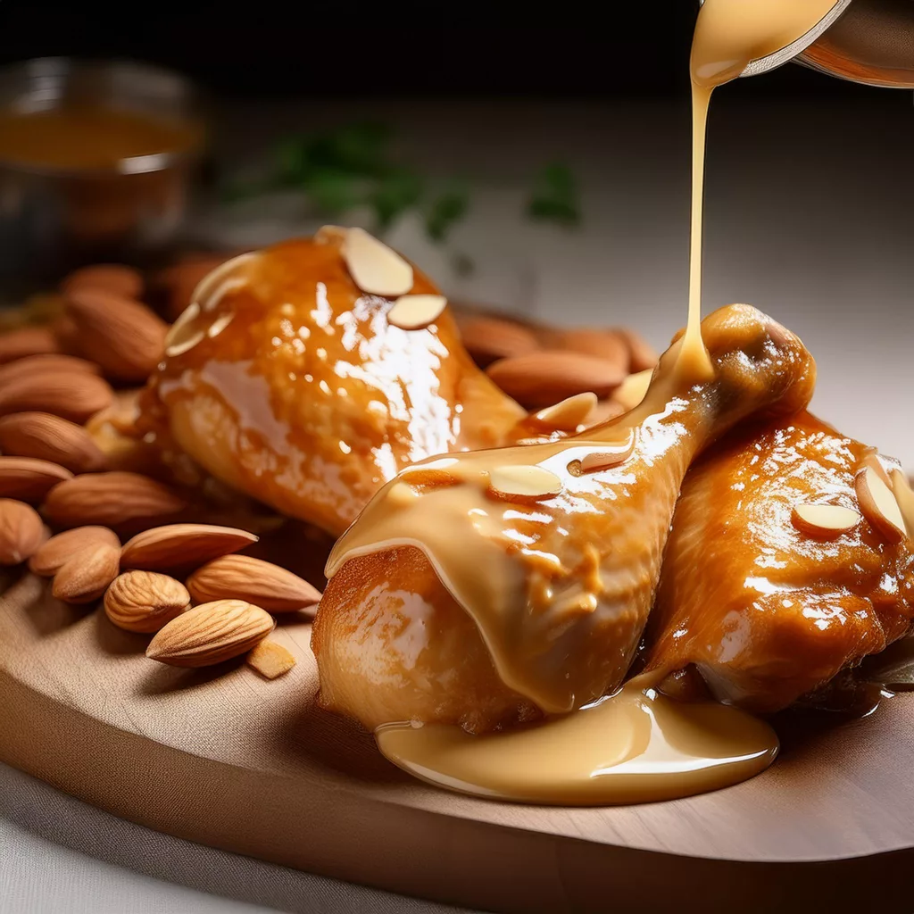 Pollo en salsa de almendras