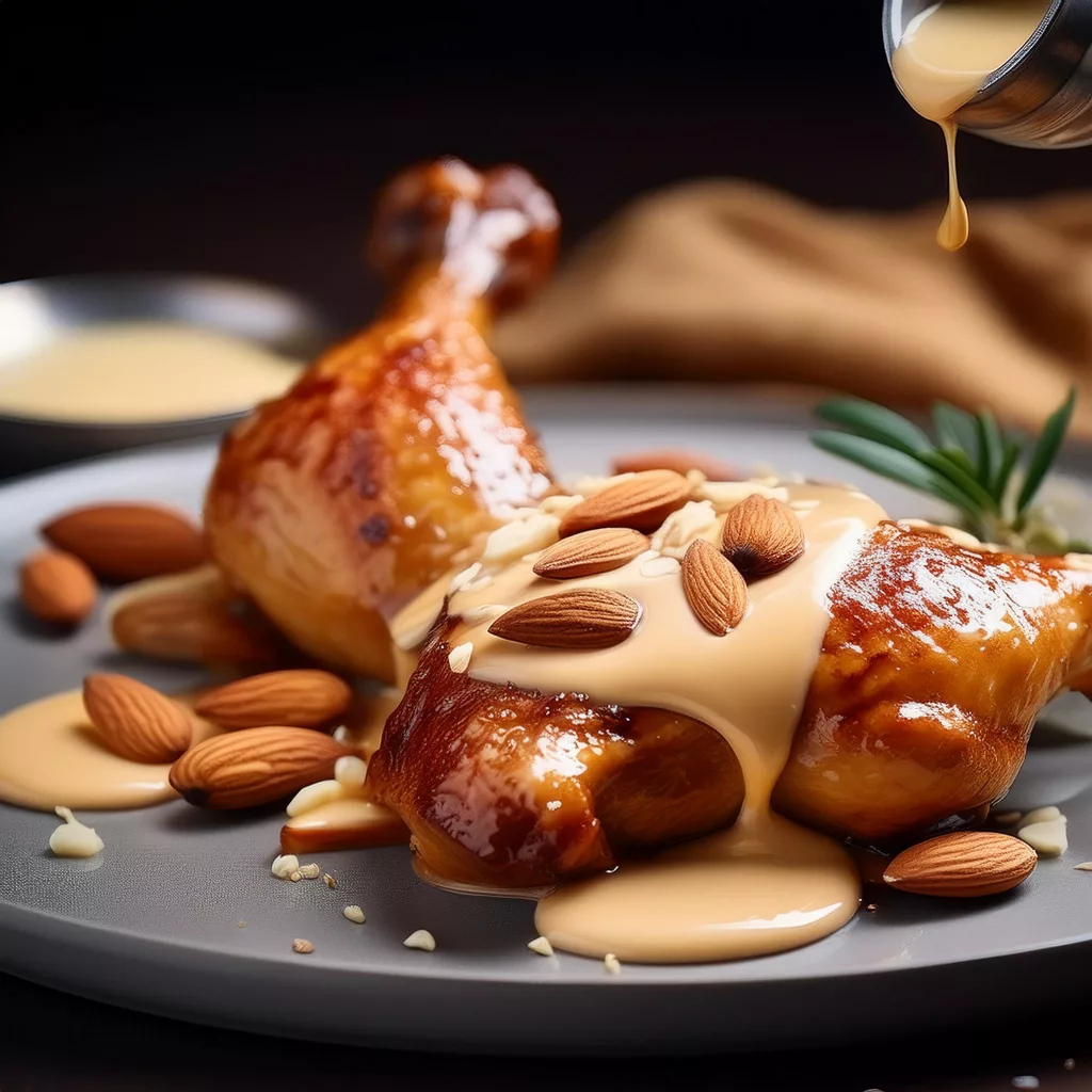 Pollo en salsa de almendras