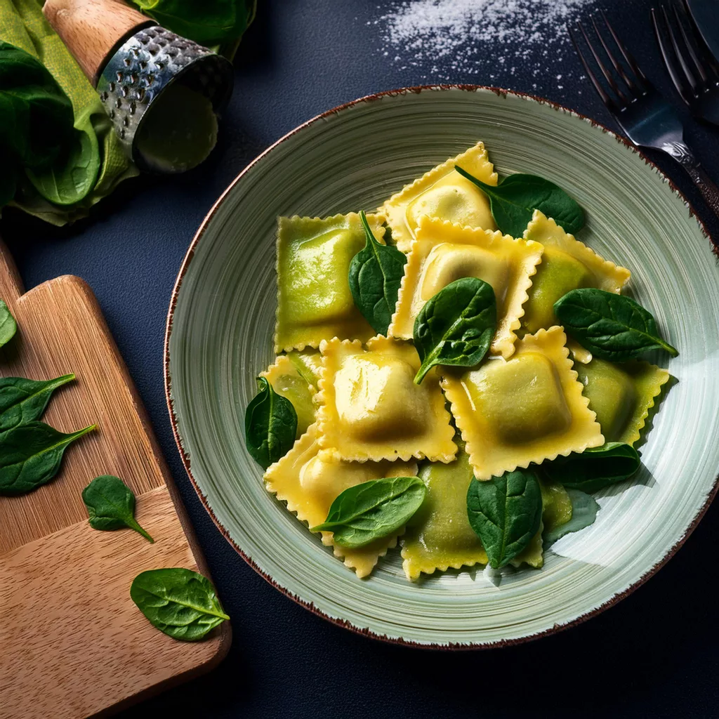 Raviolis Rellenos de Espinacas