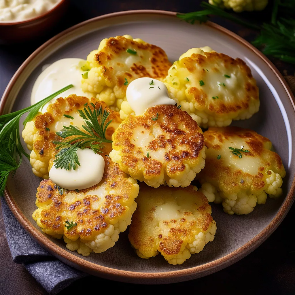 Tortitas de Coliflor y Queso