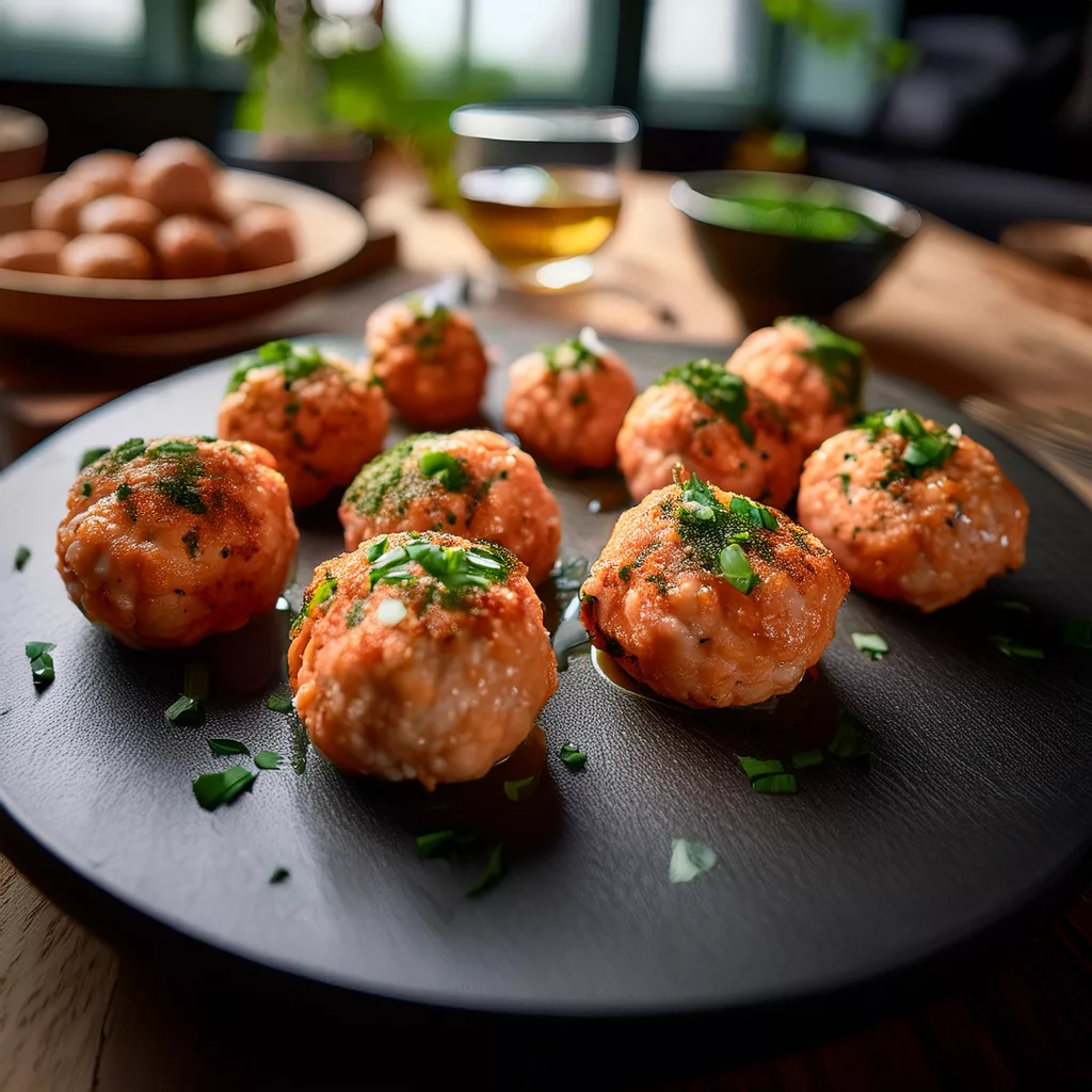 Albóndigas de Salmón y Langostinos