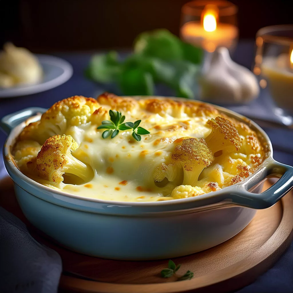 coliflor gratinada con besamel