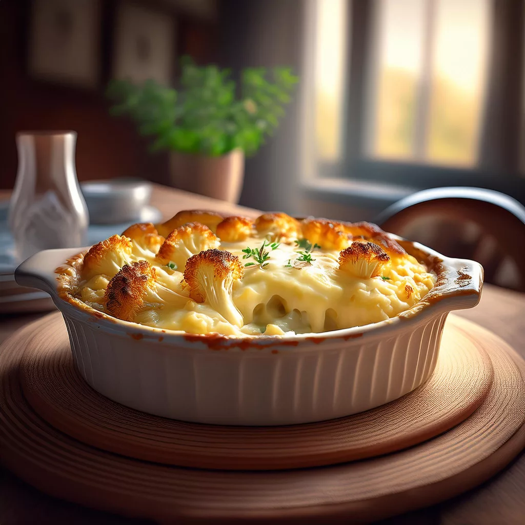 coliflor gratinada con besamel