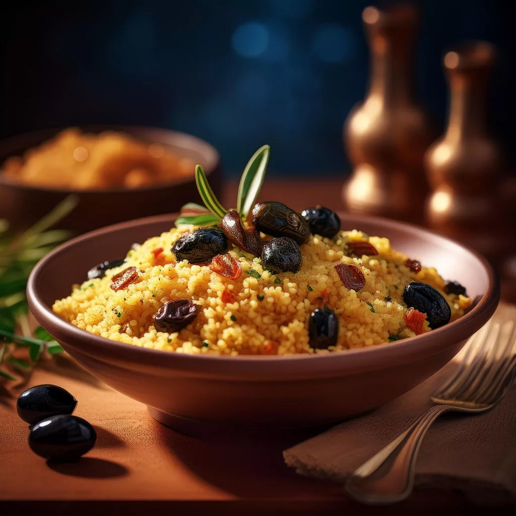 Cuscús con Aceitunas y Pasas