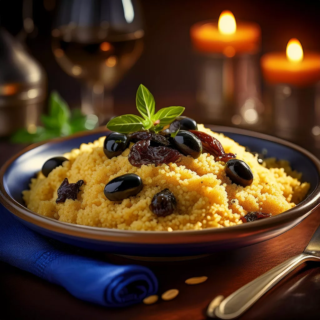 Cuscús con Aceitunas y Pasas