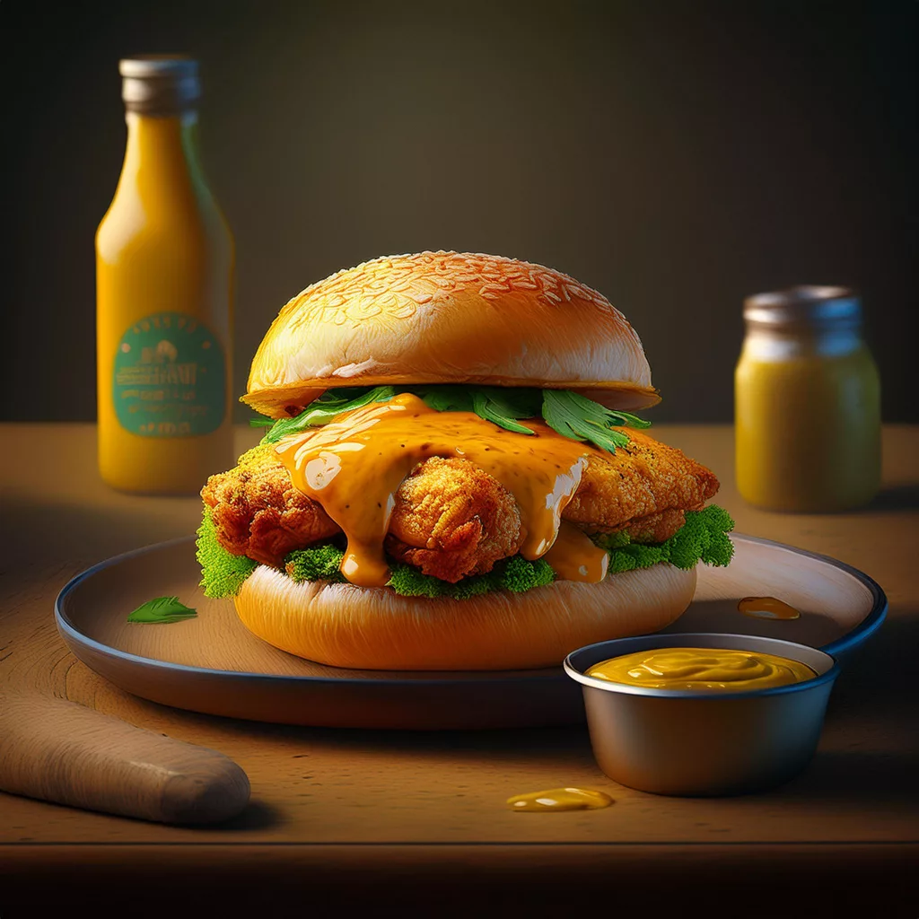 hamburguesa de pollo con curry