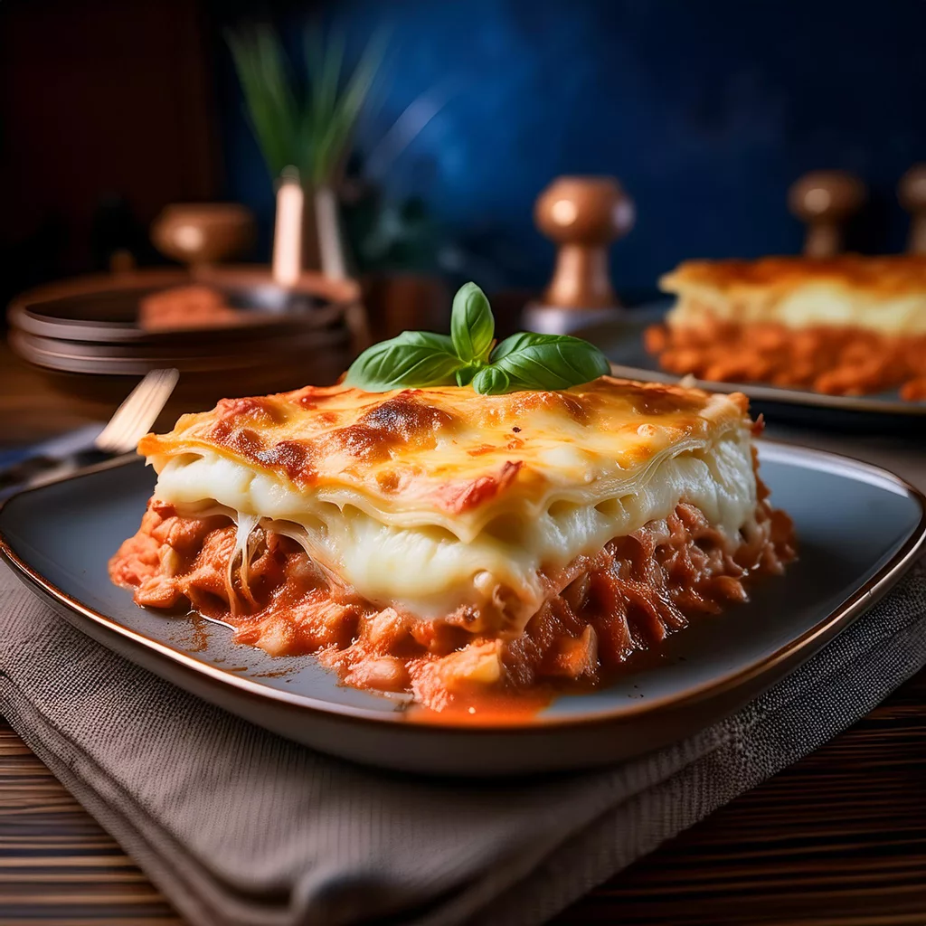 Lasaña de Merluza y Gambas