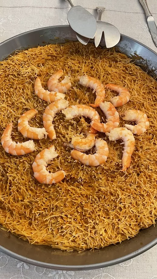 fideuá de langostinos