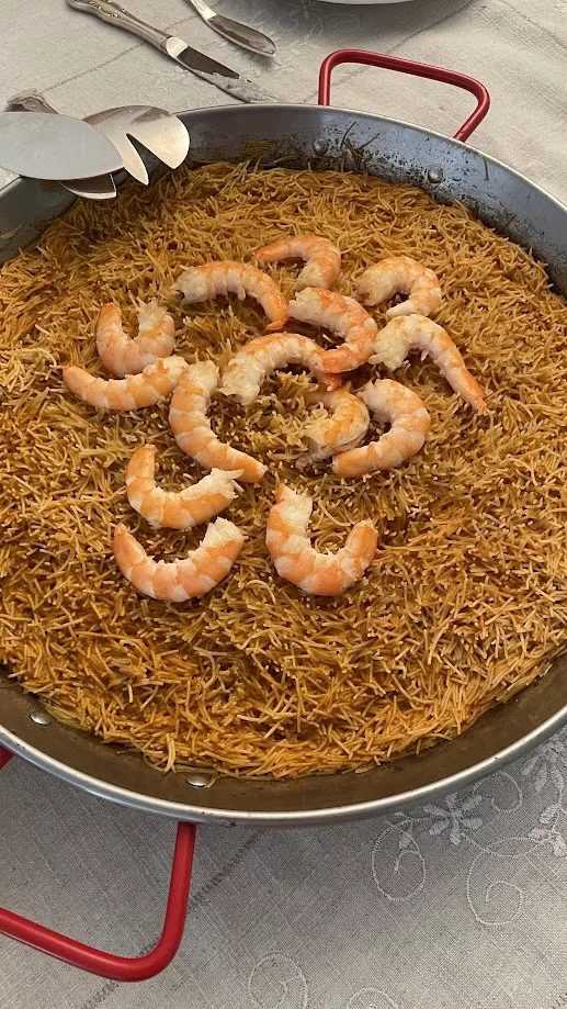 fideuá de langostinos