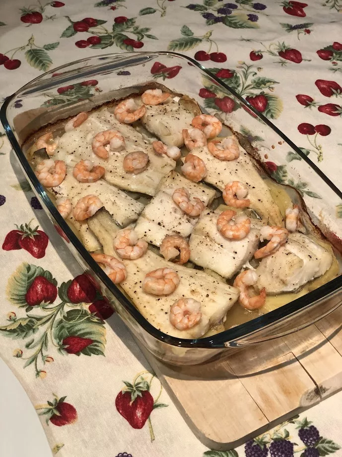 merluza con gambas