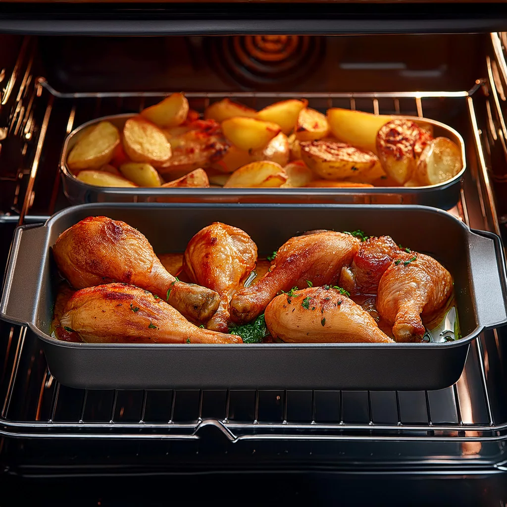 muslos de pollo al horno con patatas