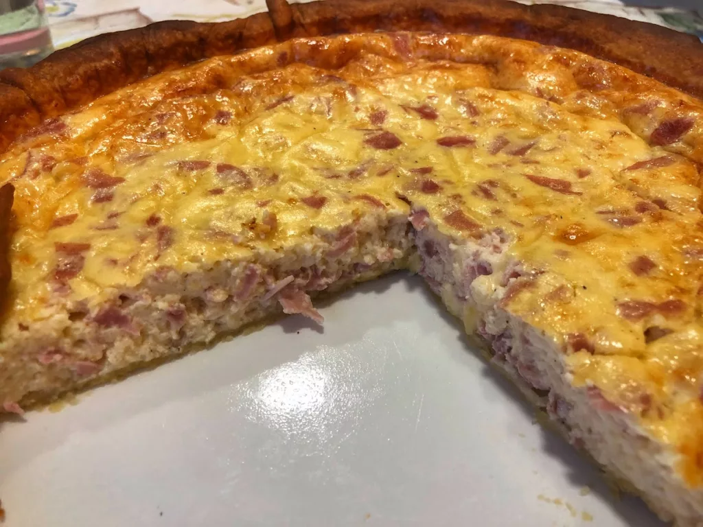 quiche de jamón y queso