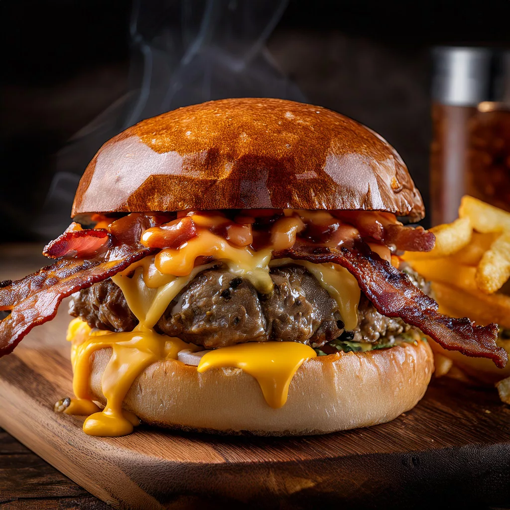 La hamburguesa de bacon y queso
