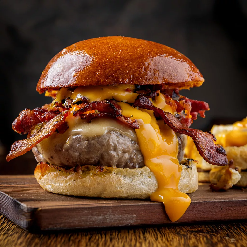 La hamburguesa de bacon y queso