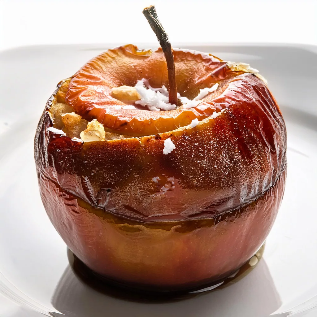 manzana asada al microondas