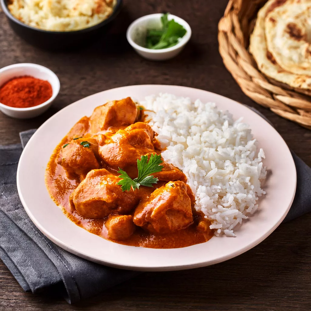 pollo al curry con arroz