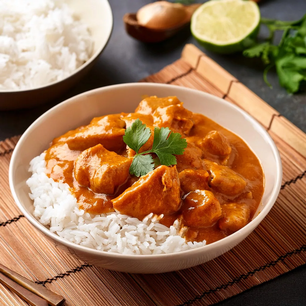 pollo al curry con arroz