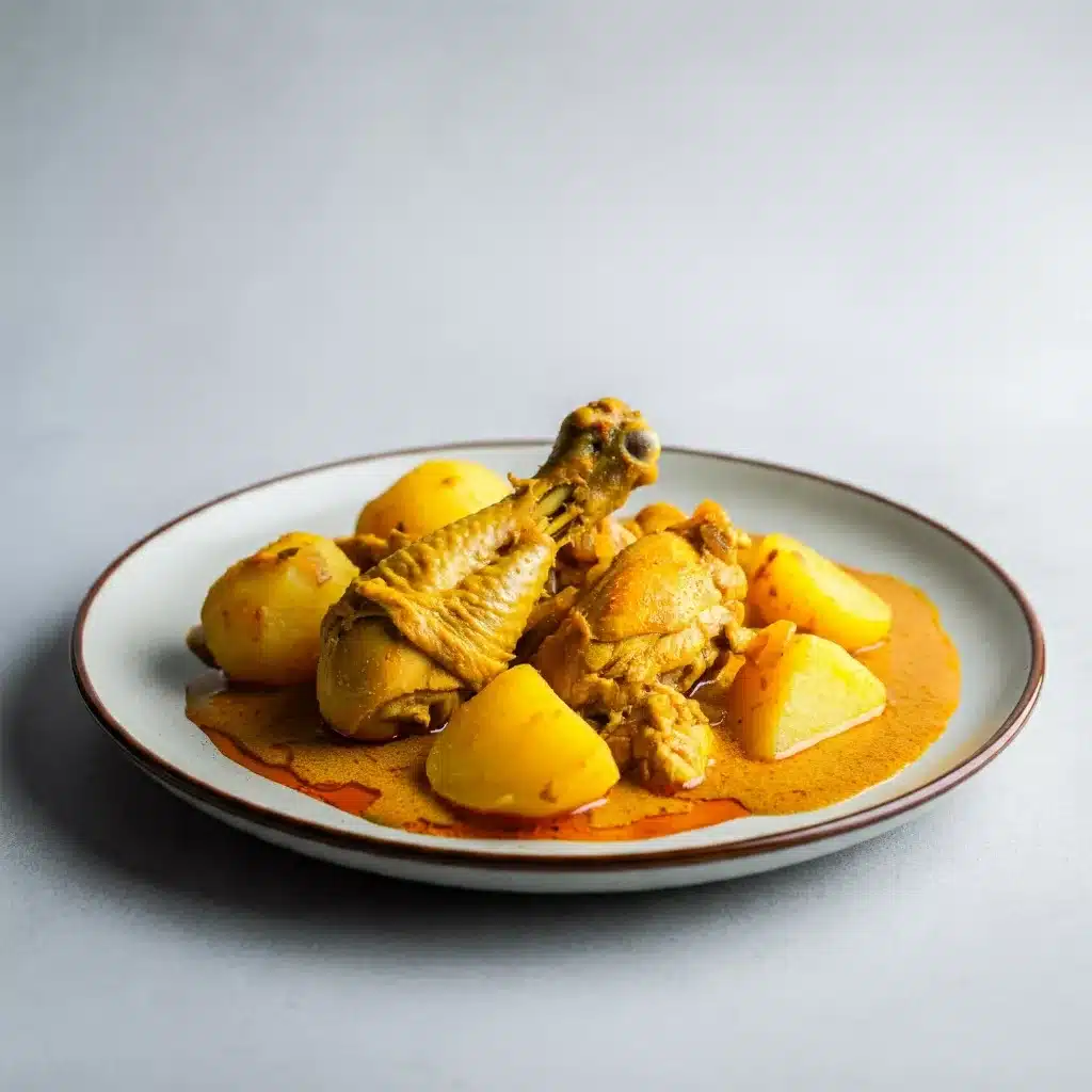 pollo al curry con patatas