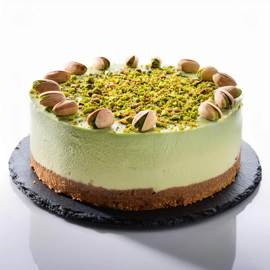 tarta de queso con pistachos