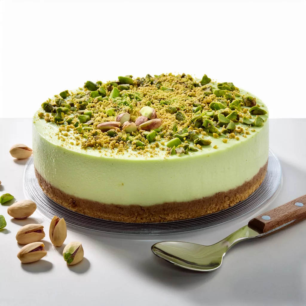 tarta de queso con pistachos